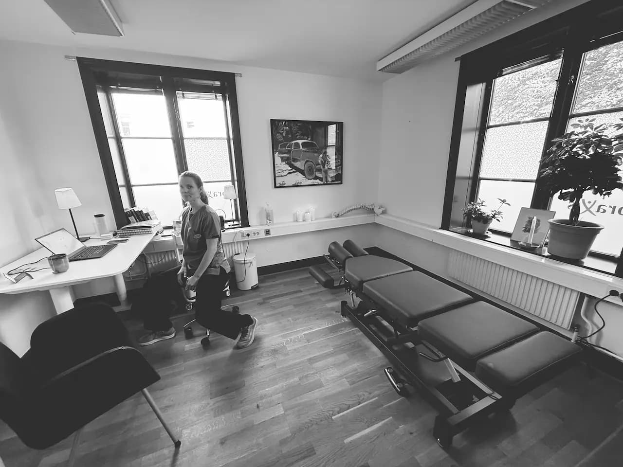 Sarah kiropraktor behandlingsrum
